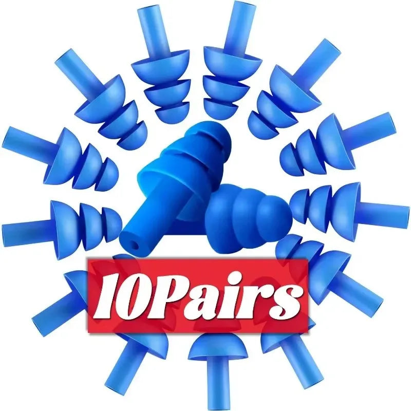 Silicone Earplugs 10/30 Pairs – Noise Reduction for Sleep