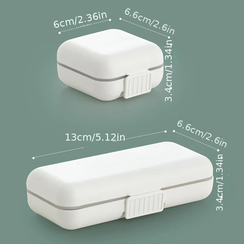 8-Grid Travel Pill Organizer – Wheat Straw Box with Seal Ring Pill Organizer Box Zpaxo