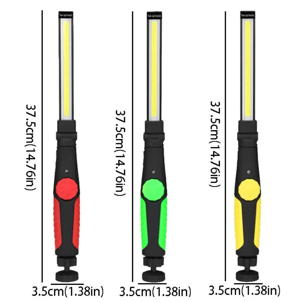 Folding Flashlight Portable COB LED Work Light Magnetic Base Bright Zpaxo