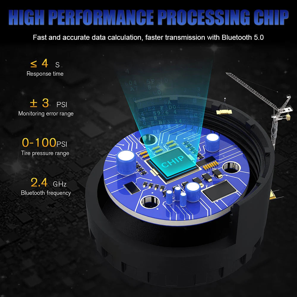 Mobile Phone APP Display Android IOS Tire Pressure Monitoring System