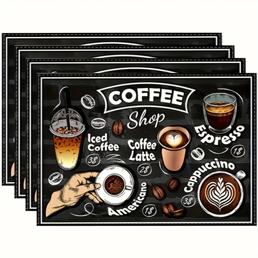 Coffee Mats Non-slip Rubber Backing Absorbent Kitchen Countertop Dish Zpaxo