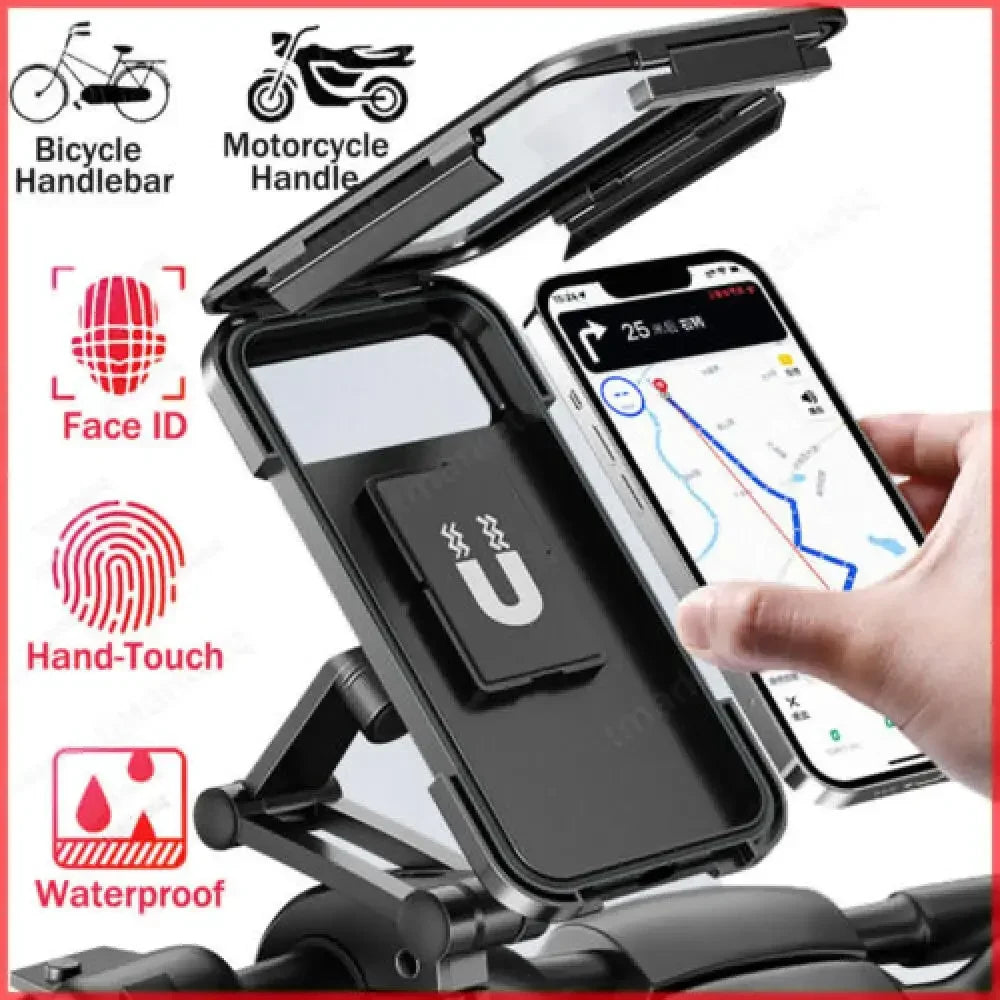 6 7-Inch 360-Degree Motorcycle Phone Mount Holder Smartphones