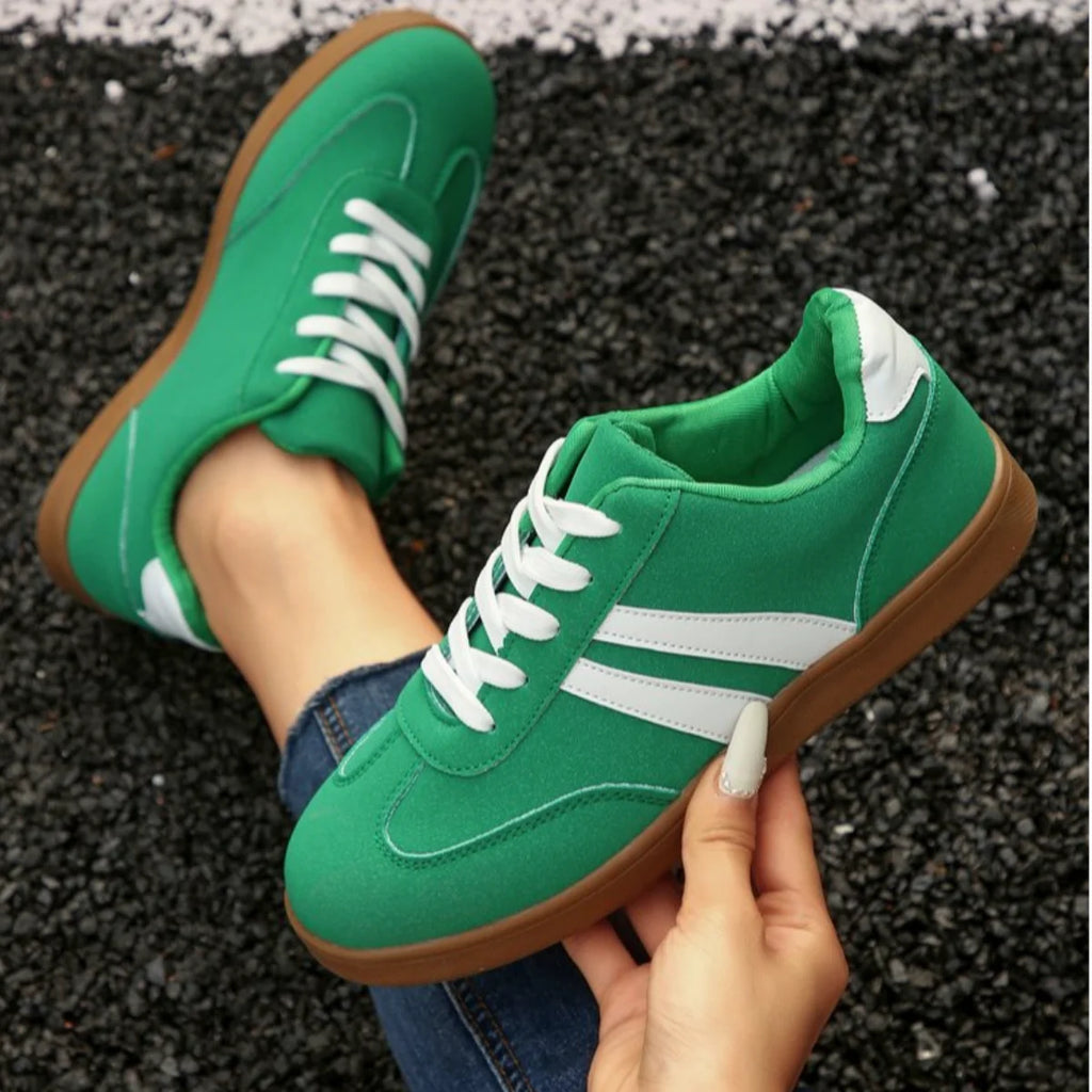 2025 Spring Autumn Women's Lace Up Sneakers Retro Flats Casual Shoes Zpaxo