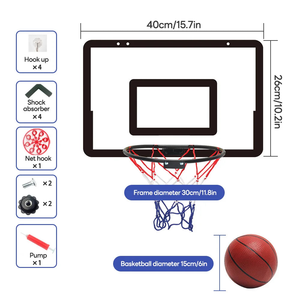 Mini Basketball Hoop – No-Drill Foldable Desk & Wall Mount