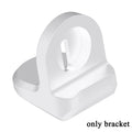 USB Charger Cable For Samsung Galaxy Watch 3 4 Classic Active 2 Universal Smartwatch Charging Holder Dock Bracket Non-slip Base Zpaxo White Bracket