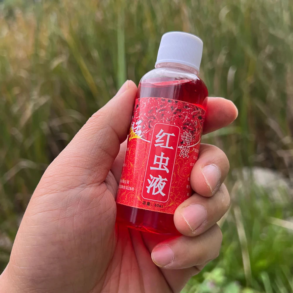 5-1PCS 60ML Fish Attractant Liquid Blood Worm Scent Concentrated Perch Catfish Red Worm Liquid Fish Bait Fishing Accessories Zpaxo