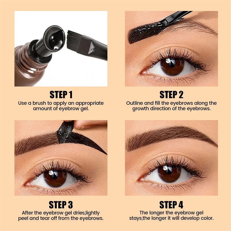 HANDAIYAN Semi-permanent Tattoo Peel Off Eyebrow Gel Tint Waterproof Zpaxo