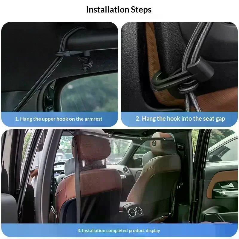 Car Pet Barrier Net – Universal Breathable Mesh Dog Safety Net