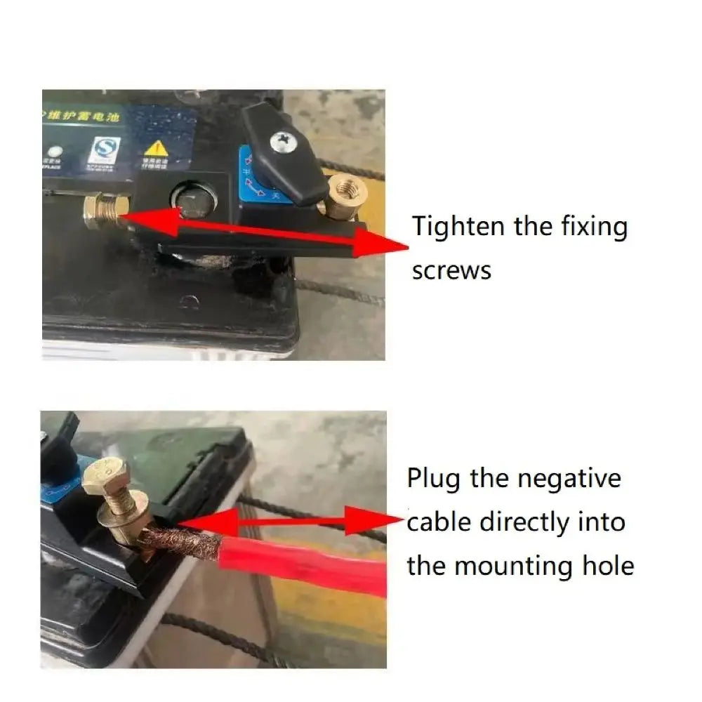 12V/24V Car Battery Disconnect Switch Battery Cut-off Quick Cut-off Anti-leakage Switch Battery Terminal Metal Zpaxo