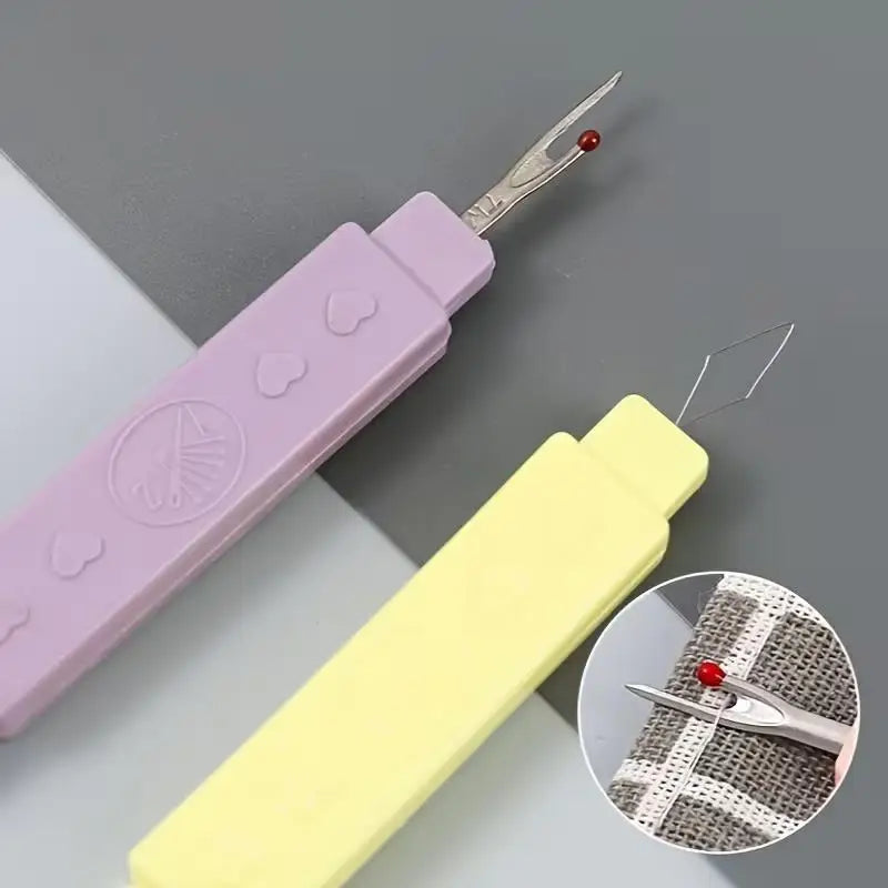 2pcs Dual-Purpose Needle Threader & Thread Picker, Portable with Case, Easy-to-Use for Seniors Zpaxo