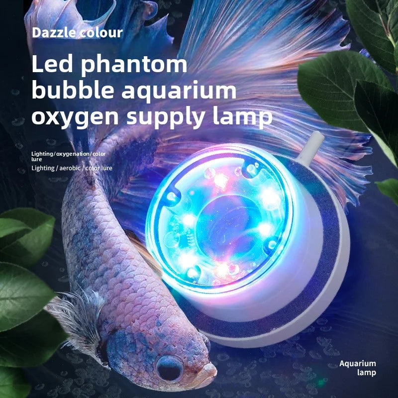 Aquarium LED Oxygen Pump Light – Color Changing Fish Tank Lamp Aquarium LED Lamp Zpaxo