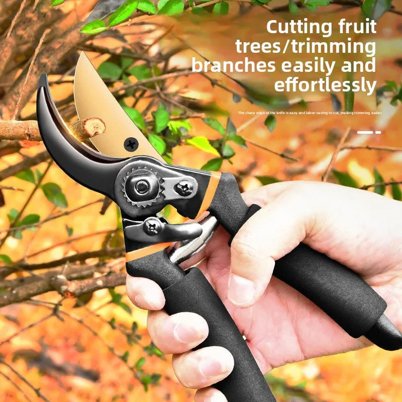 Titanium alloy bypass pruning garden manual trimmer, lightweight and ergonomic, anti slip handle SK-5 steel, durable Zpaxo