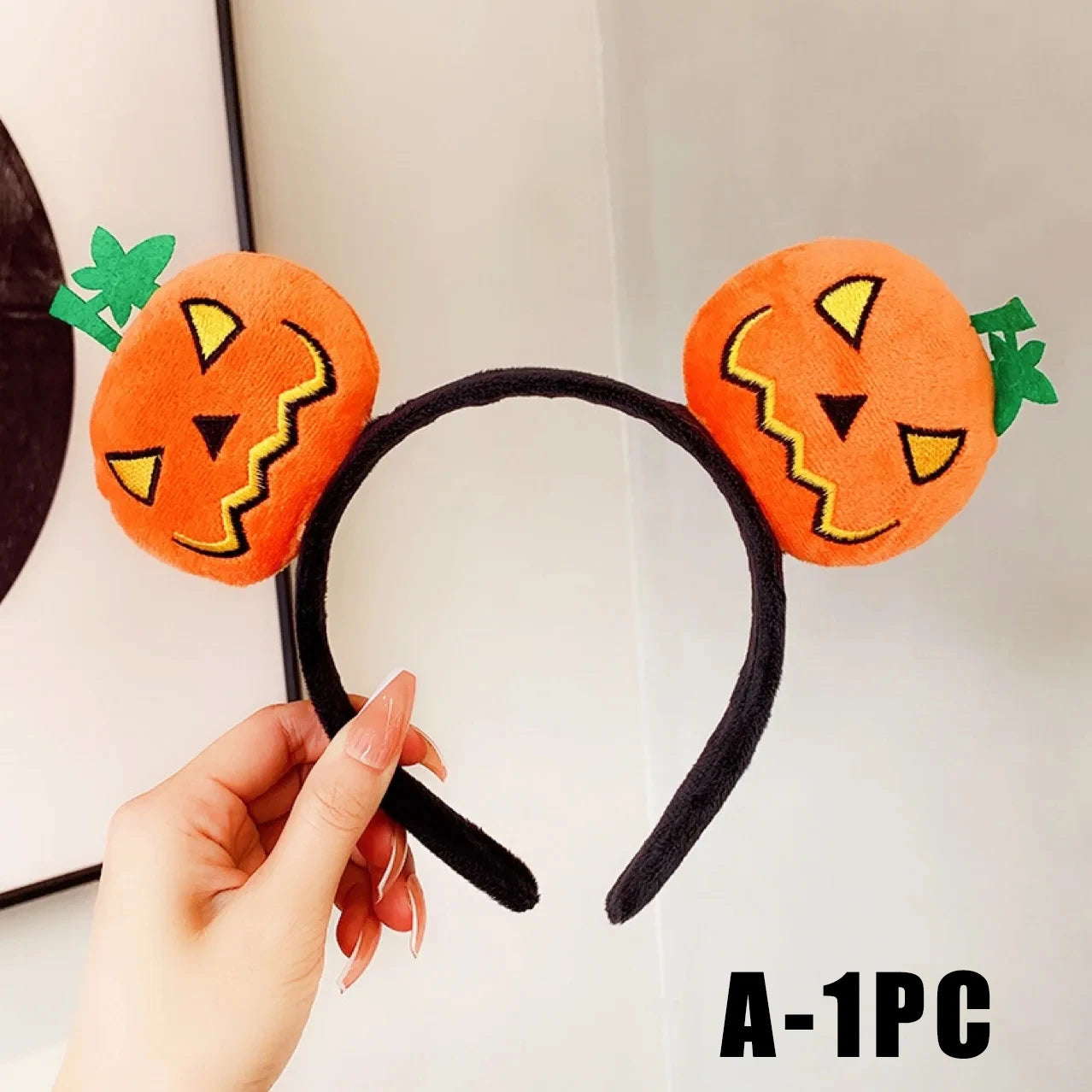 Cute Halloween Pumpkin Devil Horn Headband Funny Hair Hoop Girls Zpaxo A 1PC