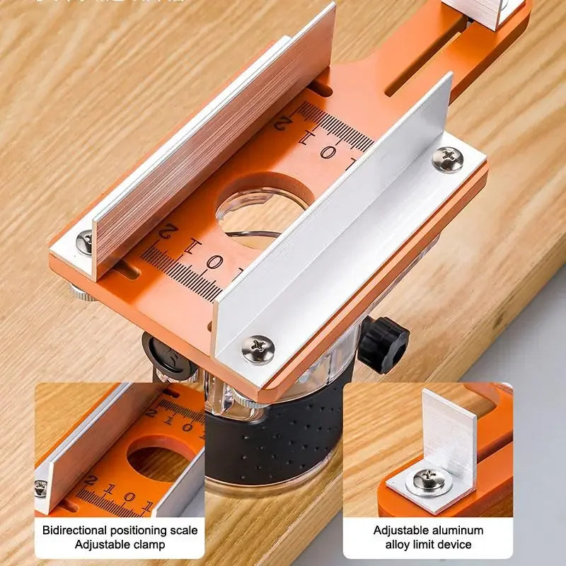 Wood Router Slotting Locator Accurate Slotted Base Machine Bracket Zpaxo