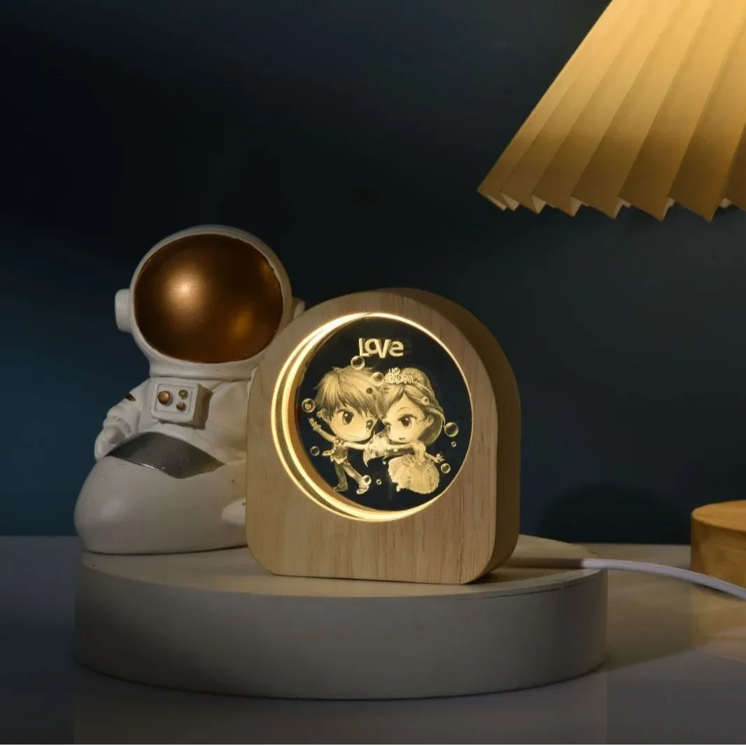 Creative Wooden Luminous Base 3D Carved Crystal Ball Desktop Decoration Gift Small Night Light Bedside Office Decoration Gift Zpaxo 11