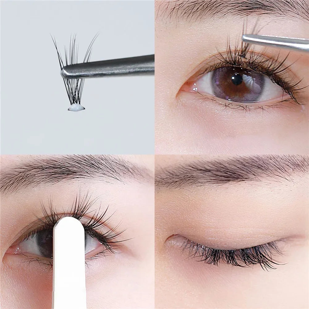 Eyelash Glue Waterproof Quick Dry Adhesive False Lash Glue with Tweezers Makeup Fake Eyelashes Extension Clear Glues Cosmetic Zpaxo