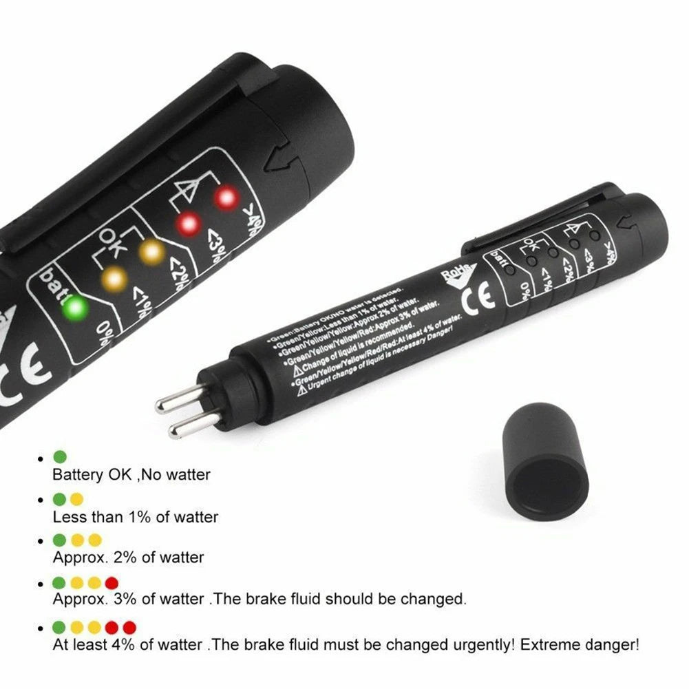 Brake Fluid Tester LED Indicator Accurate Oil Quality Diagnostic Tool Car Brake Fluid Tester Pen Car Vehicle Auto Testing Tool Zpaxo