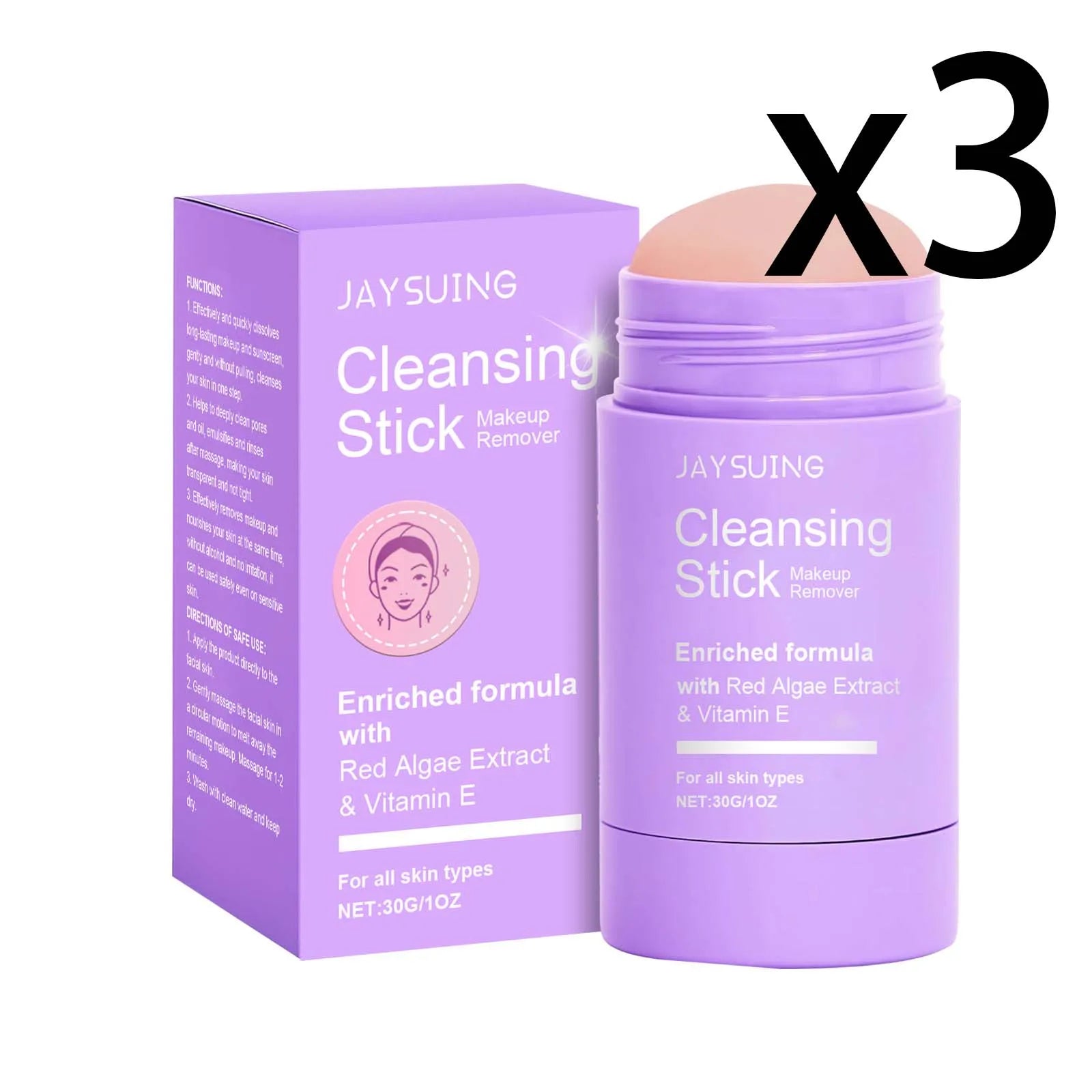 Vitamin E Makeup Remover Stick – Deep Pore Cleansing Cream 30g Makeup Remover Stick Zpaxo 3x30g 30g