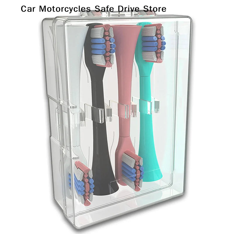 CMElectric Toothbrush Head Storage Box Transparent Organizer Case