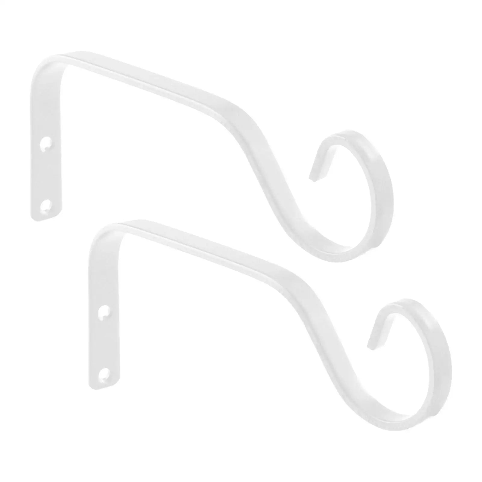 2-Pack Iron Wall Plant Hanger Brackets – Hanging Basket Hooks Plant Hanger Brackets Zpaxo WHITE