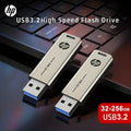 HP X796W USB 3 2 Flash Drive 256GB 128GB 64GB 32GB Slide Out Metal Zpaxo Silver 256GB