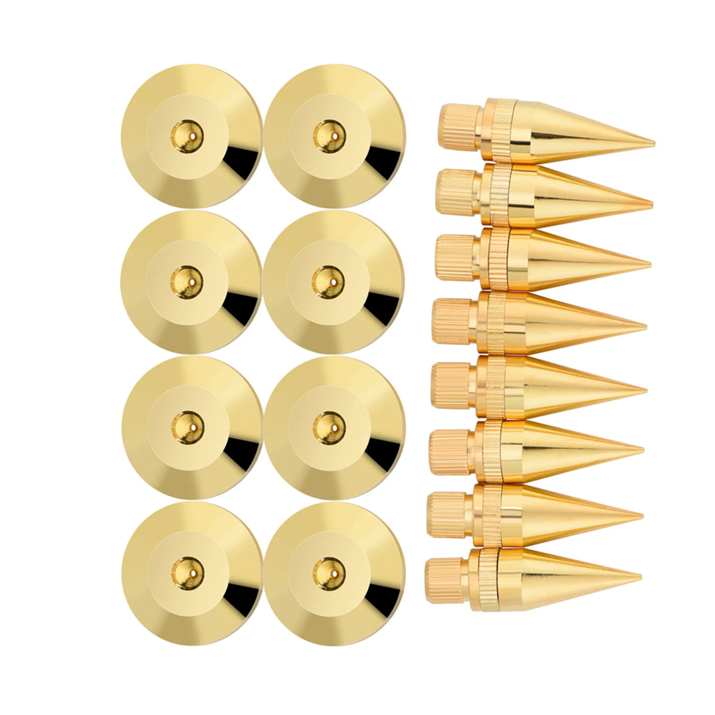 8 Pairs 6 X Copper Speaker Spike Isolation Stand Base Pad Feet Mat