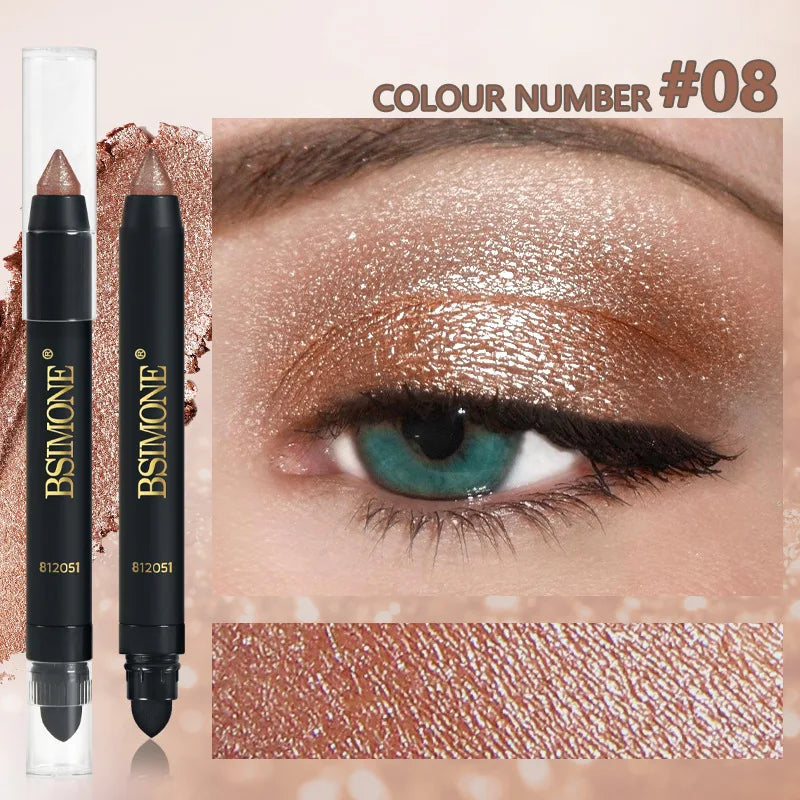 8 Colors Pearlescent Eyeliner Eyeshadow Stick Glitter Waterproof