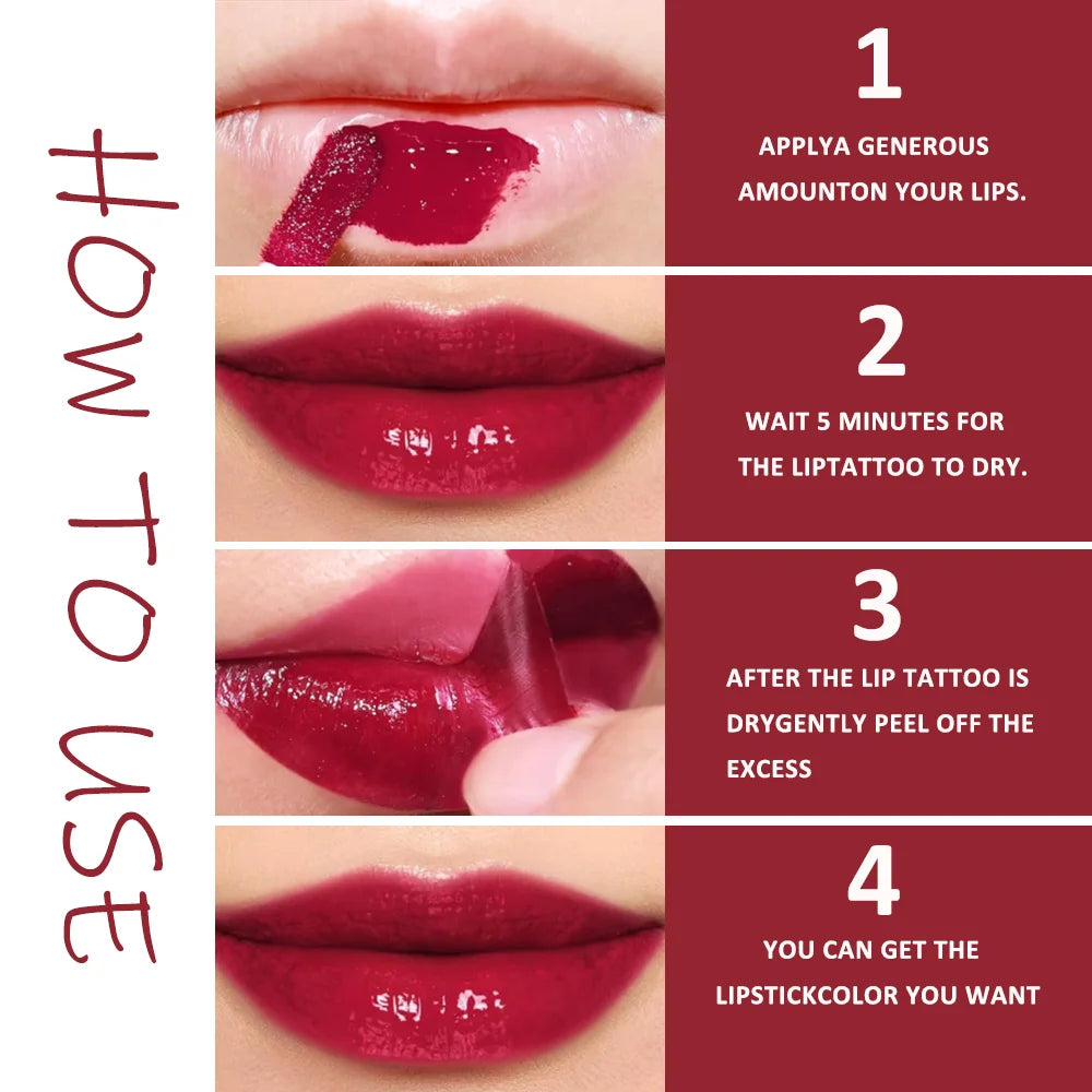 Tearable Lip Gloss Waterproof Long-lasting Non Stick Smudging