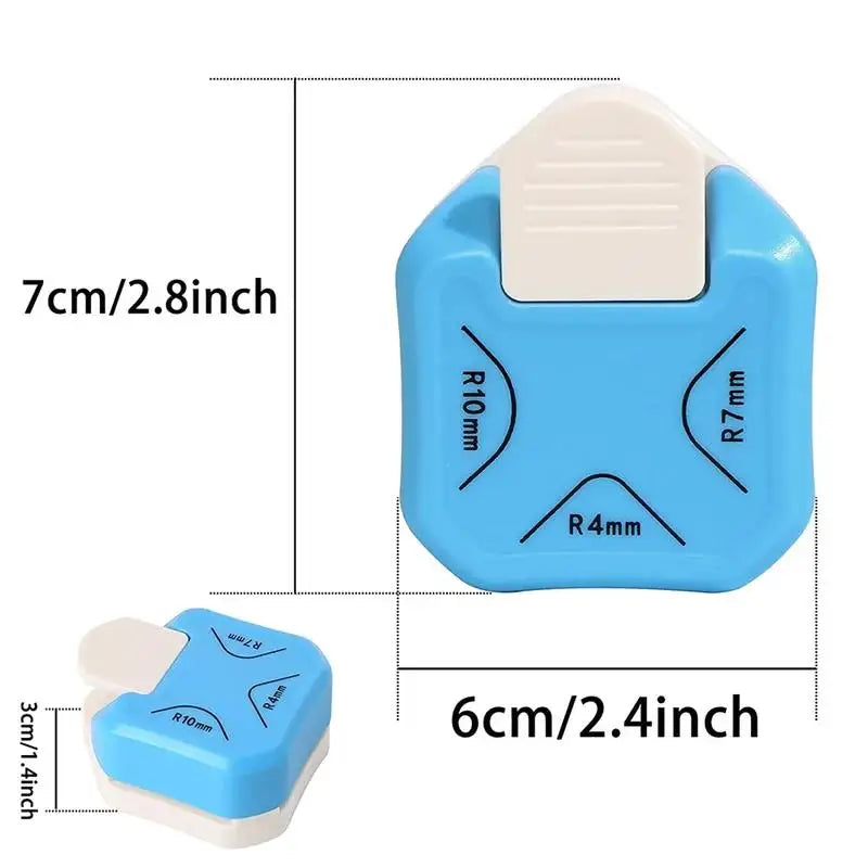 3-In-1 Mini Corner Rounder Punch R4/R7/R10 Round Corner Cutter Trimmer For Card Making Rounder Design Scrapbook DIY Paper Craft Zpaxo
