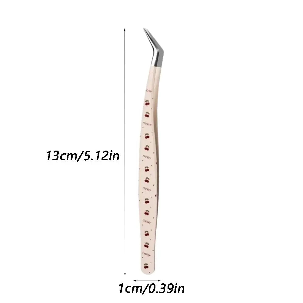 Stainless Steel Curved Stickers Tweezers Anti-static Precision Lashes Zpaxo