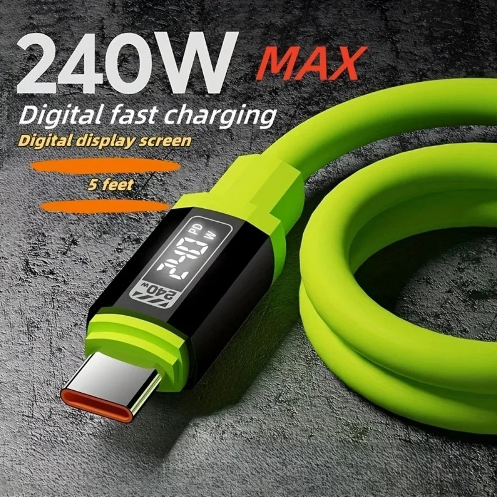 240W USB-C to USB-C PD Fast Charging Cable | Universal USB-C Charging Cable Zpaxo