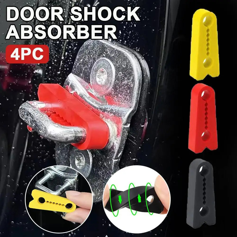 4-Pack Silicone Car Door Lock Shock Absorber Pads – Universal Car Door Buffer Pad Zpaxo