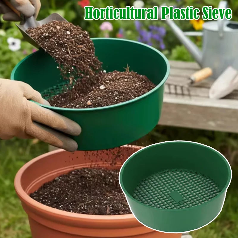Gardening Must-Have21cm Heavy-duty Plastic Soil Sieve Perfect Sifting