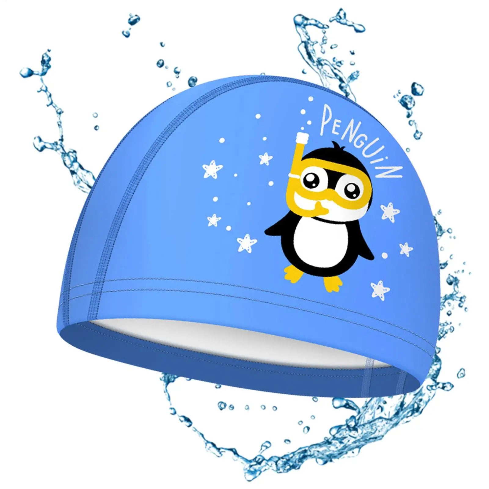 Kids Swimming Caps Cute Cartoon Elastic Silicone Boys and Girls Swimming Gear Long Hair Waterproof Ear sProtection Swim Caps Zpaxo