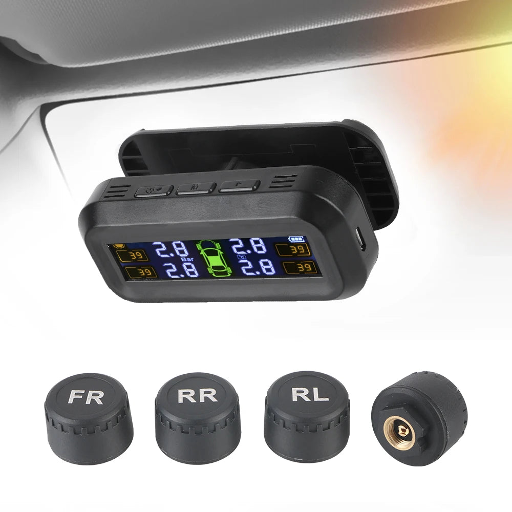 Tire Pressure Monitoring System Car Tyre Monitor Alarm 4 External