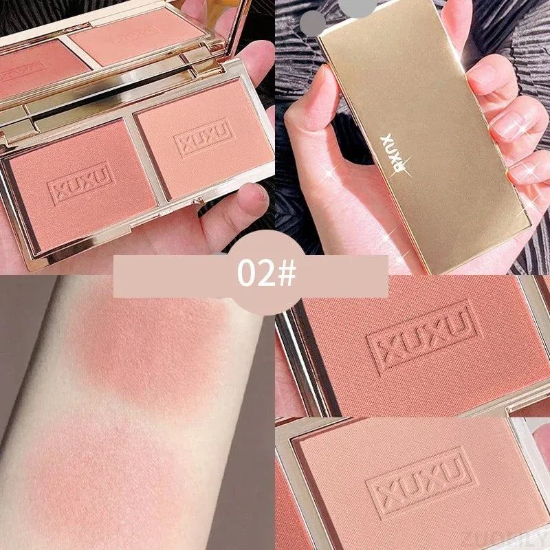 2-color Blush Pallete Natural Rendering Delicate Matte Mineral