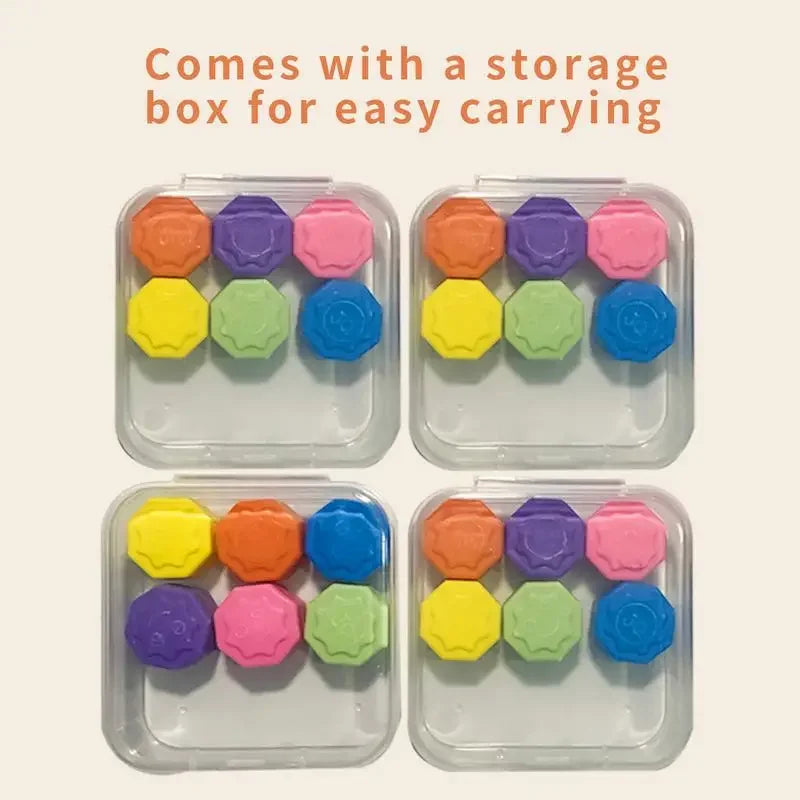 Korean Gonggi Jack Stones Game Set – 6 or 12 Colorful Pebbles