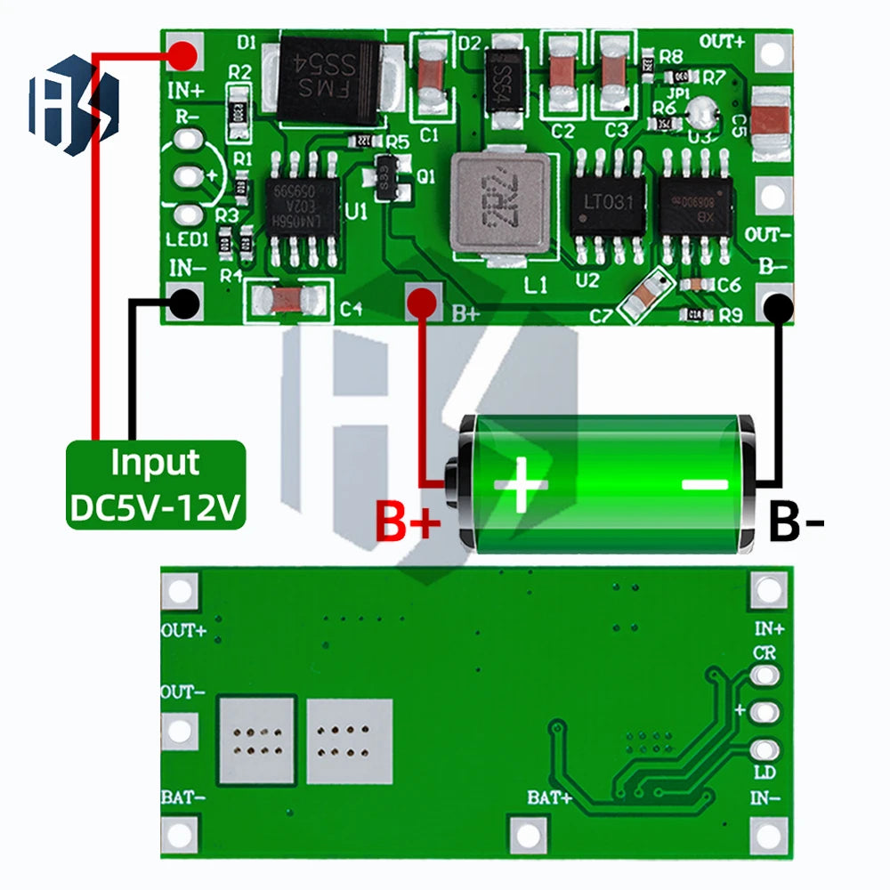 Uninterruptible Power Supply Module (5V 2A): 12V Polymer Lithium UPS – Protection & Route Monitoring Functions Included Zpaxo