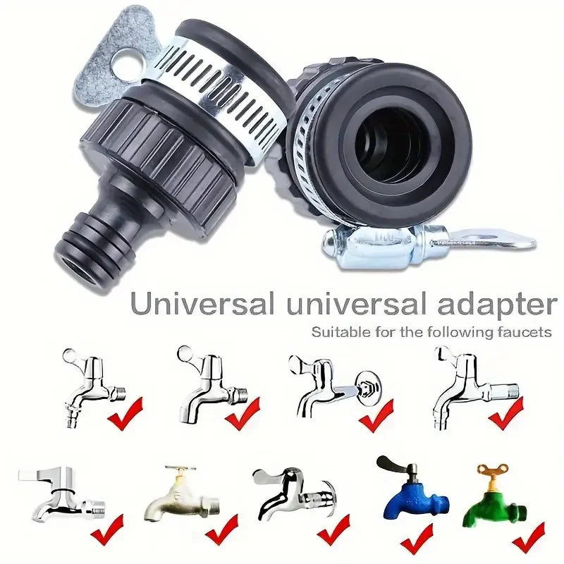 Universal High-Pressure Hose Connector with Built-in Water Filter - Fits EU/US Threads, Leak-Proof for Car Wash Guns & Garden Wa Zpaxo