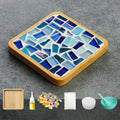 ▶Handmade DIY Mosaic Cup Mat Bottom Bamboo Pad Early Education Free Creation Handicraft Toys Craft Easy Making Birthday Gift Zpaxo A18