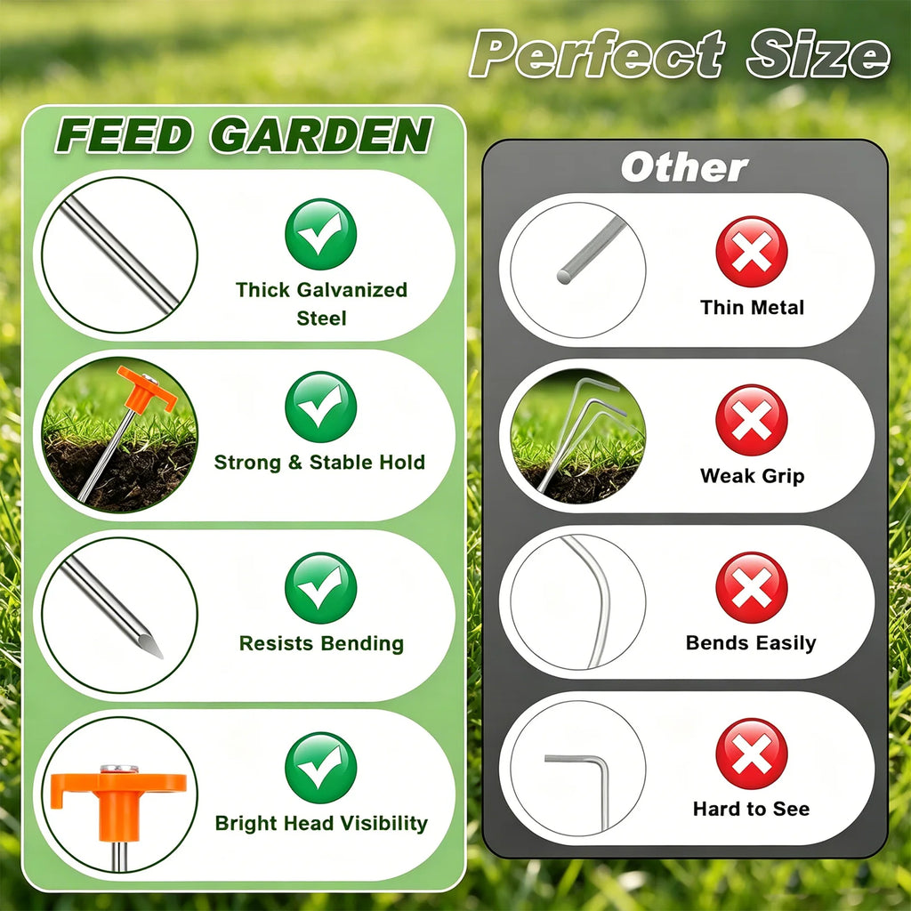 T-shaped Tent Stakes Non-slip Rust-proof Steel Canopy Anchors