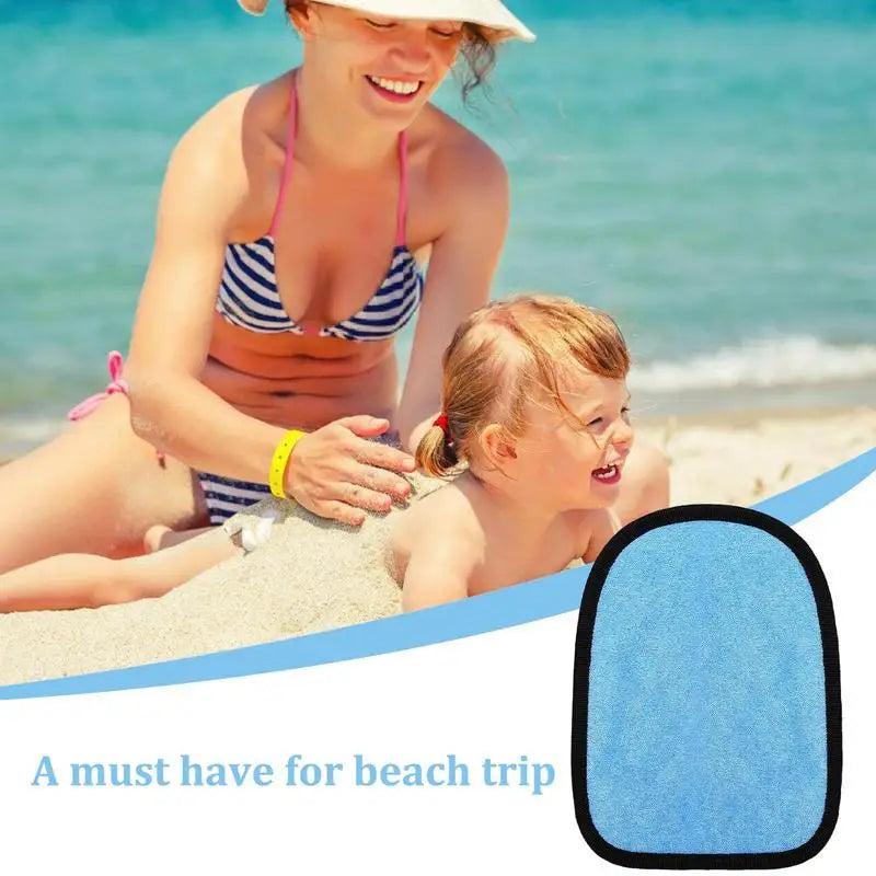 Beach Sand Mitt Cleaning Off Mitt Skin Friendly Sand Cleaner For Beach Adult And Kids Clean Sand From Skin Water Activities Zpaxo
