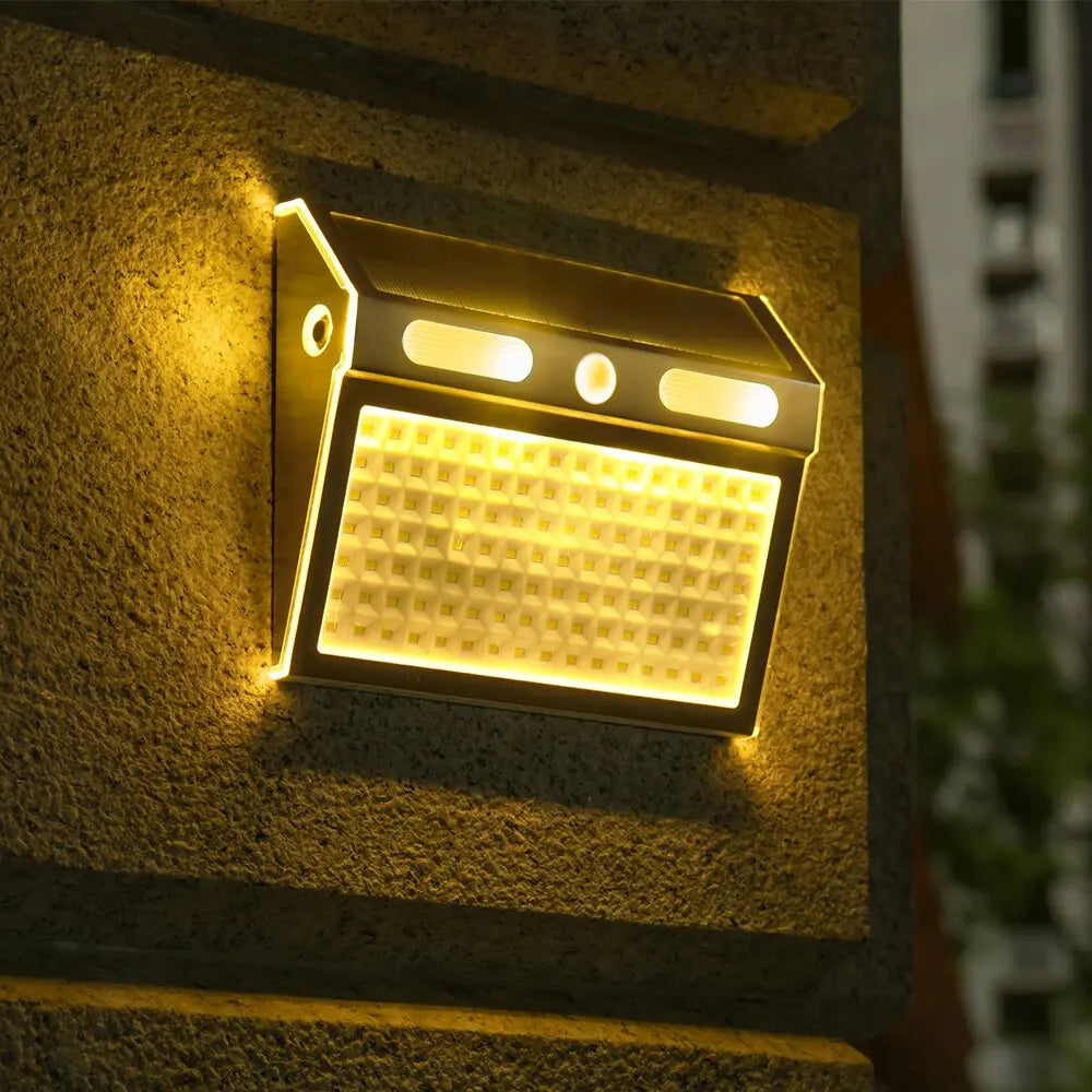 112 LED Solar Outdoor Lights Stainless Steel Motion Sensor Lamp Zpaxo 112LED-Warm China Mainland