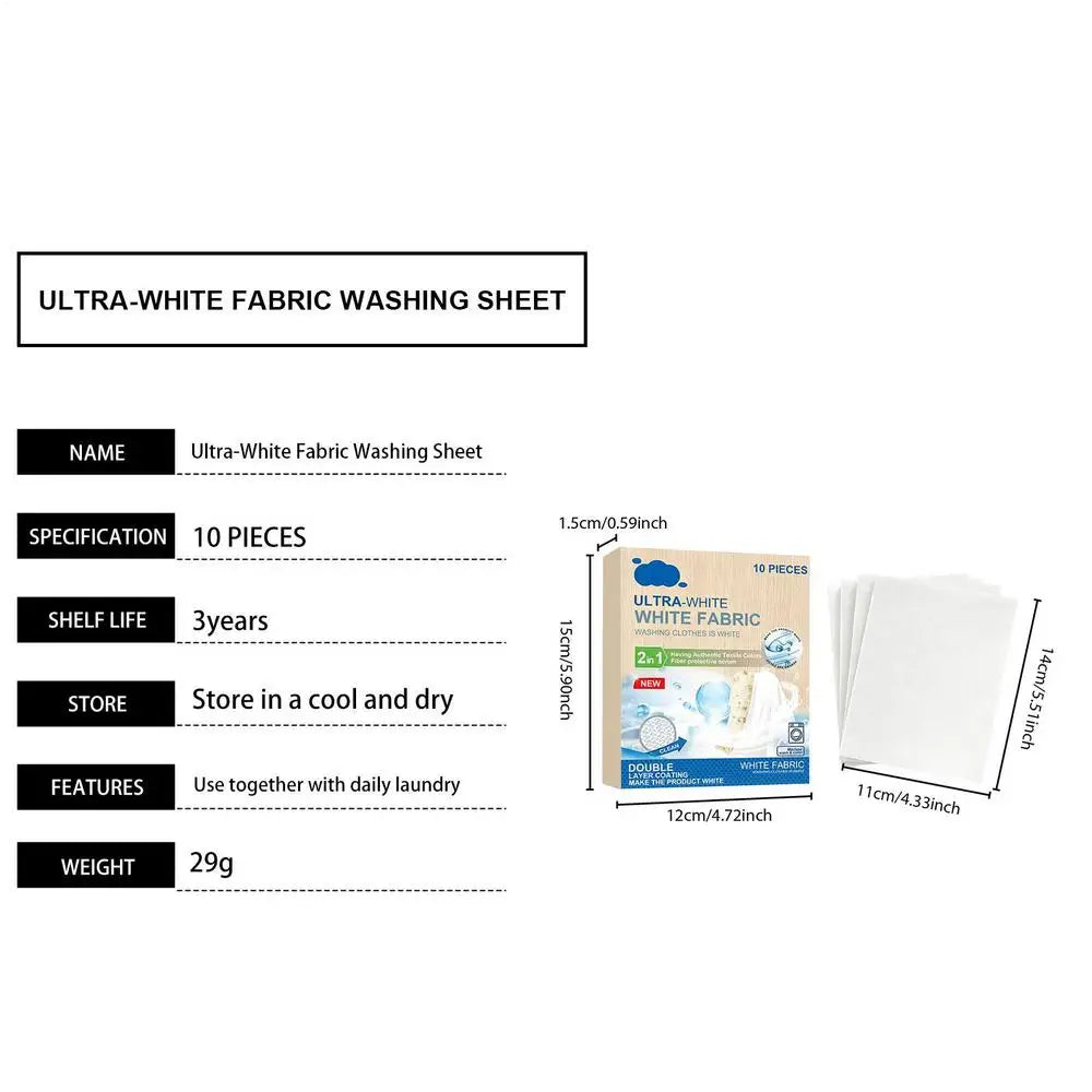 Dye Clothes 10 Sheets White Dyeing Tablet Textiles Adults Women Men