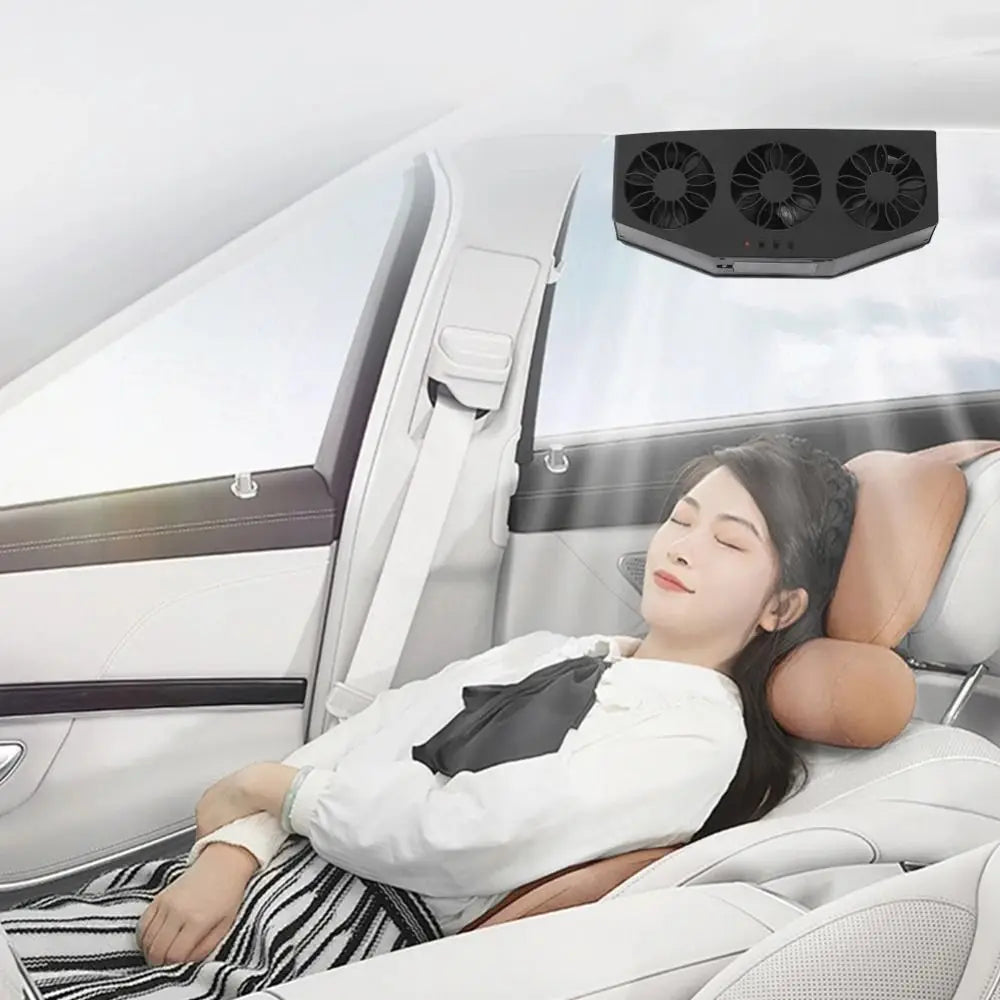 Solar Powered Car Ventilator Low Energy Consumption Continuous Zpaxo
