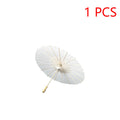 Wedding Paper Umbrellas Chinese Wood Handle White DIY Photography