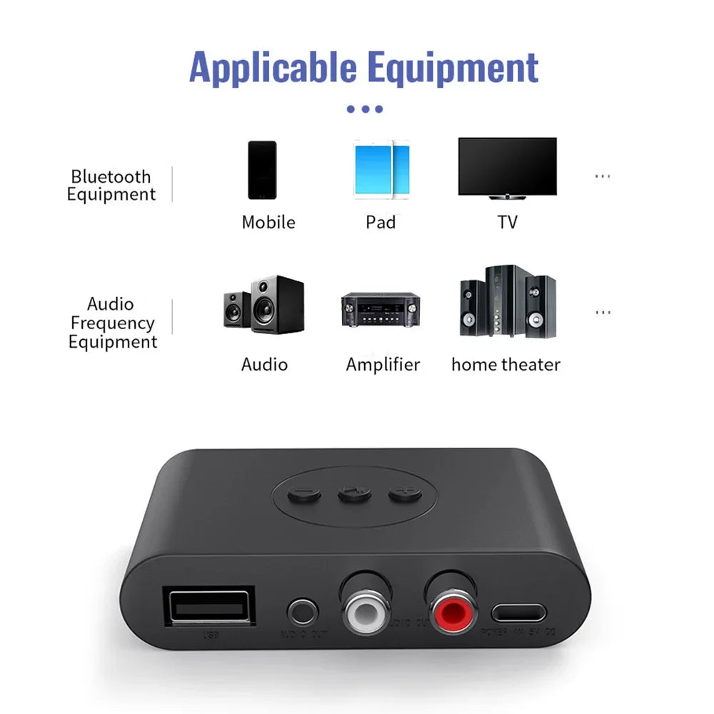 5.0 NFC Bluetooth-Compatible Audio Receiver Car Hands-free NFC B21 Adapter Receiver for Amplifier Support U Disk Music Playback Zpaxo