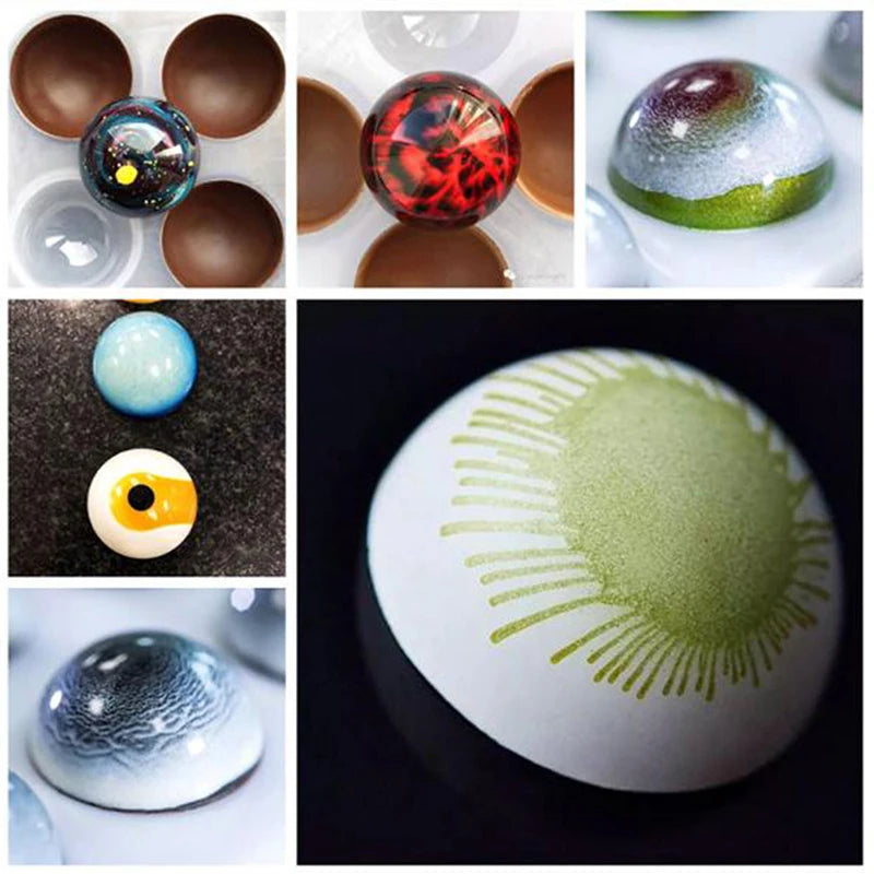 3D Chocolate Mold Polycarbonate Sphere Ball Thick Cake Molds Mould