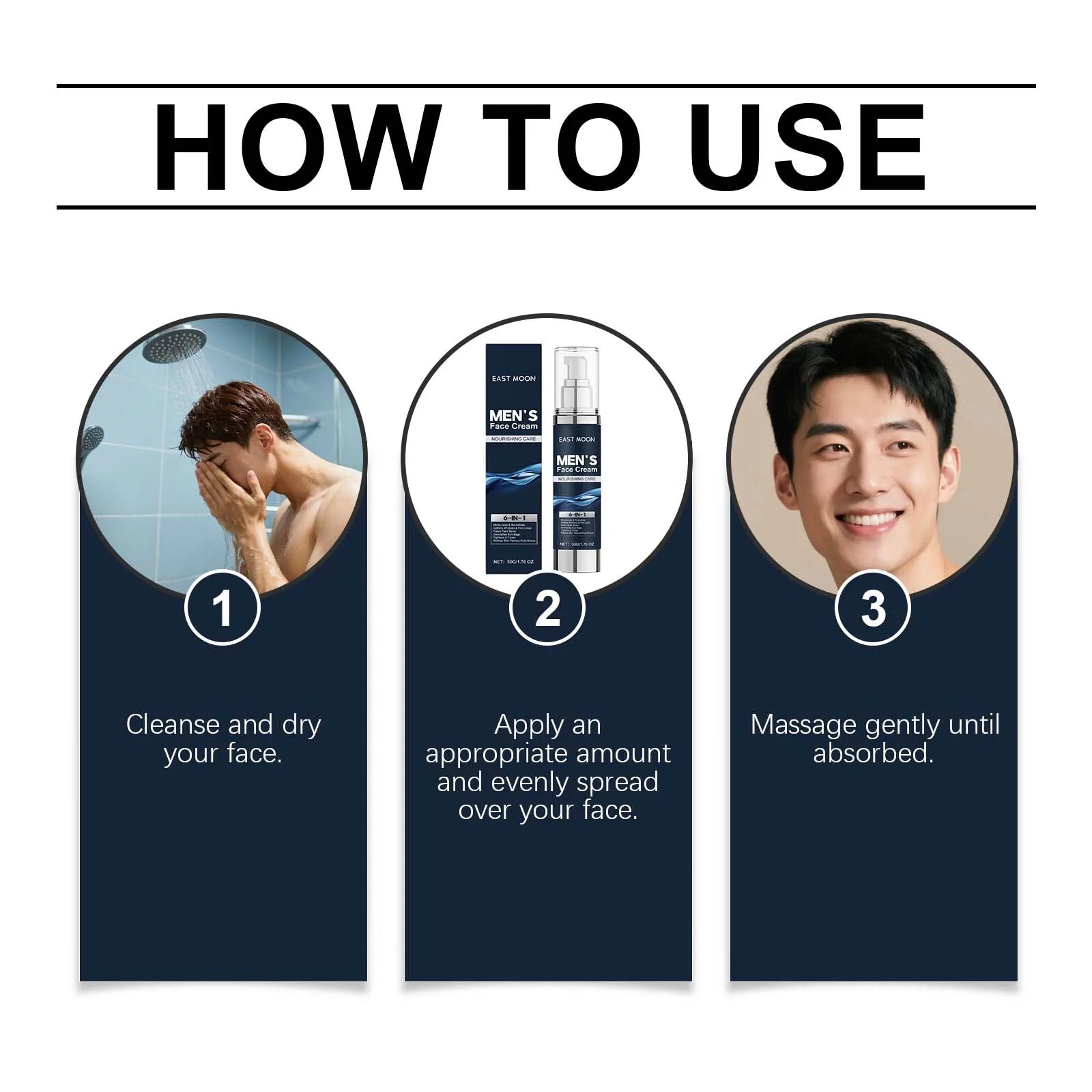 East Moon Men's Deep Moisturizing Cream Enhances Skin Elasticity Facial Aftershave Care Moisturizes Eye Area Multi-purpose Cream Zpaxo