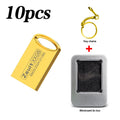 Zsuit 10pcs USB Flash Drive With Metal Gift Box 64GB Pendrive Flash Disk 128G Usb 3.0 Memory Stick USB 2.0 Free Logo Mini U Disk Zpaxo 256GB YELLOW